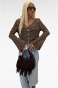 cardigan con bottoni traforato perforated